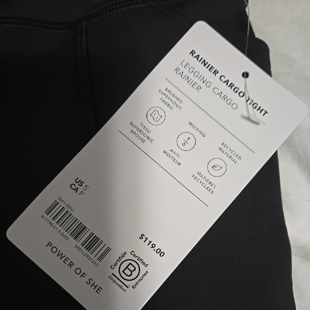 Black Rainier Cargo Leggings